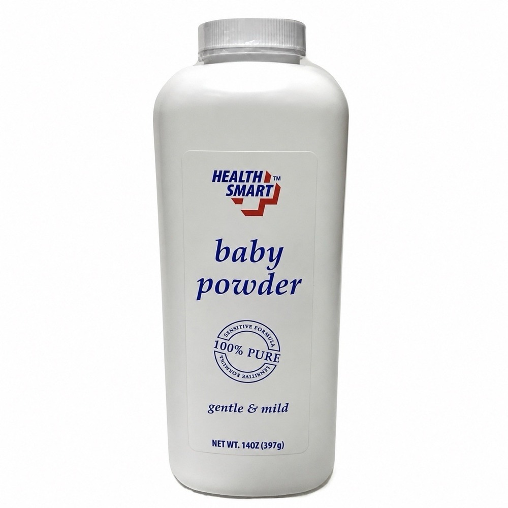 HealthSmart Talc Baby Powder 14oz Gentle & Mild Sensitive Formula 100% Pure